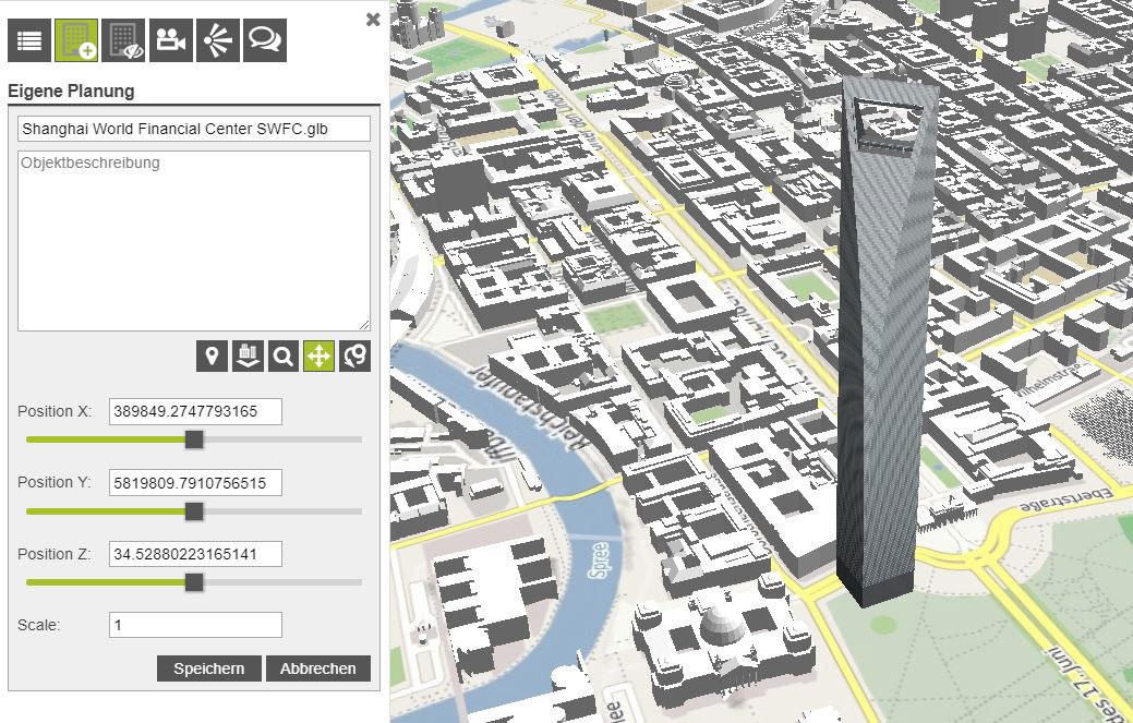 Sceenshot Planung Shanghai